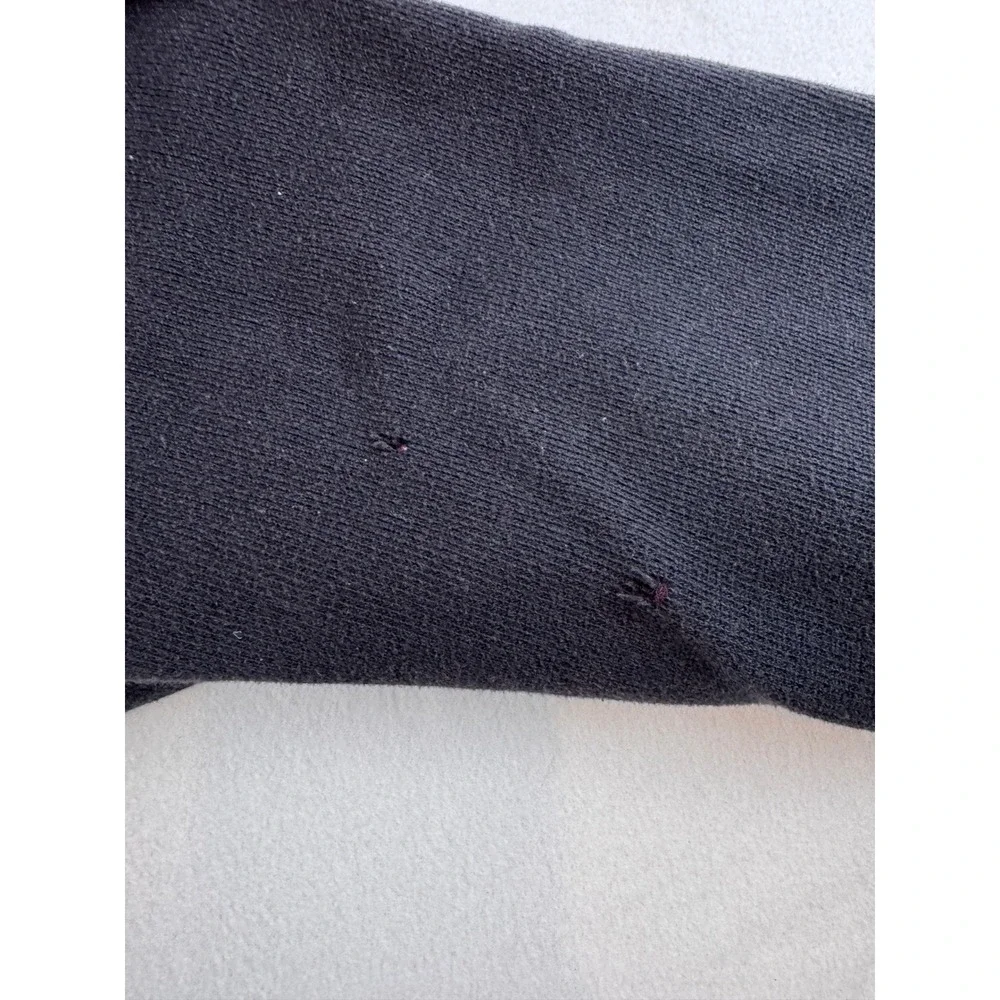 Tommy Bahama Men's L Black Quarter Zip Sweater Distressed Burgundy Old Money